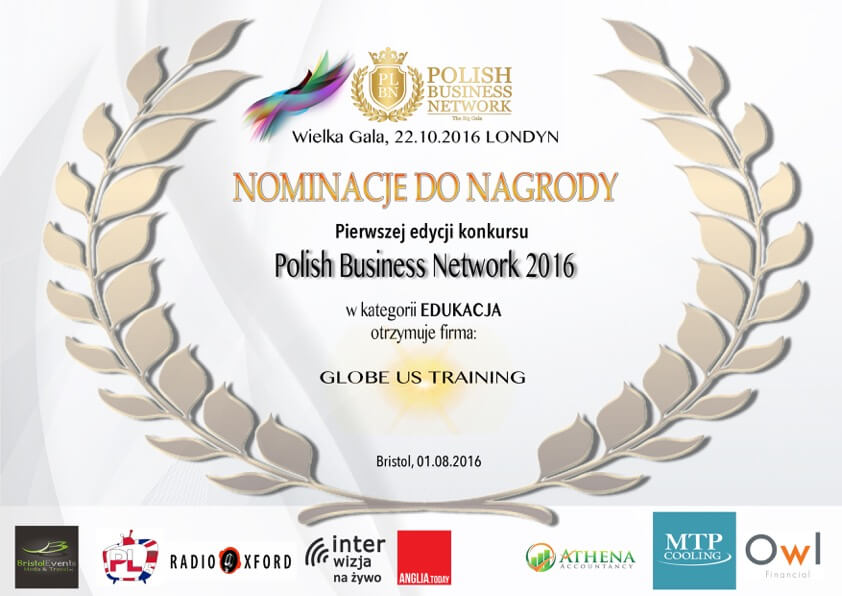 Business Award Nomination of GlobeUs Training